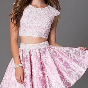 Dave & Johnny Pink Short Two Piece Pearl 1859